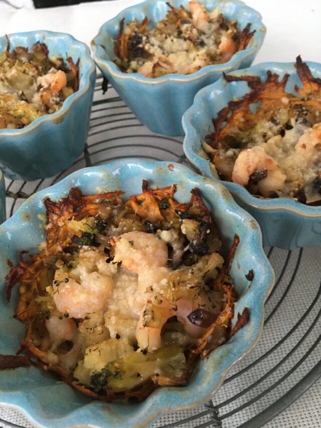 Sødkartoffelskål med fyld